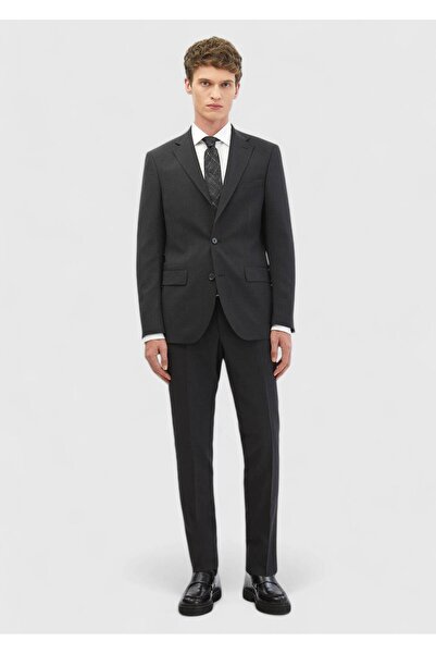 Ramsey Anthracite Micro Modern Fit Wool Blended Suit