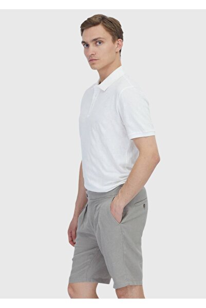 Ramsey Λευκό μονόχρωμο μπλουζάκι πόλο 100% βαμβακερό