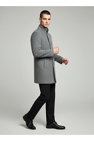 DYNAMO Men's Judge Collar Sport Cashmere Coat