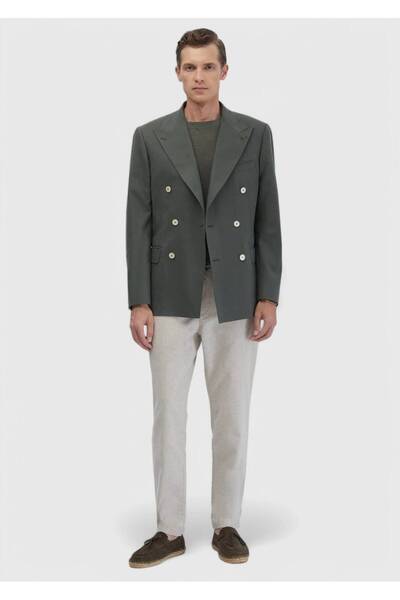 Ramsey Khaki Plain Slim Fit Jacket