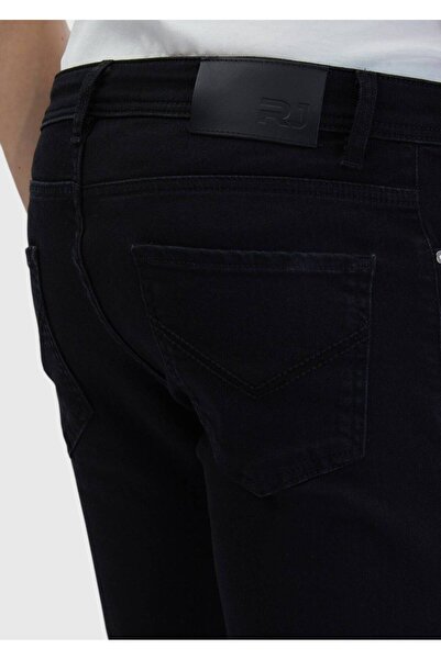 Ramsey Μαύρο ίσιο παντελόνι με λεπτή εφαρμογή τζιν βαμβακερό μείγμα