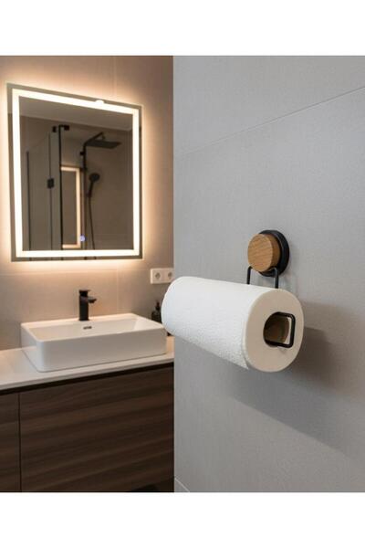 Okyanus Home Ahşap Desenli Magic Fix Sihirli Yapışkan Siyah Kağıt Havluluk