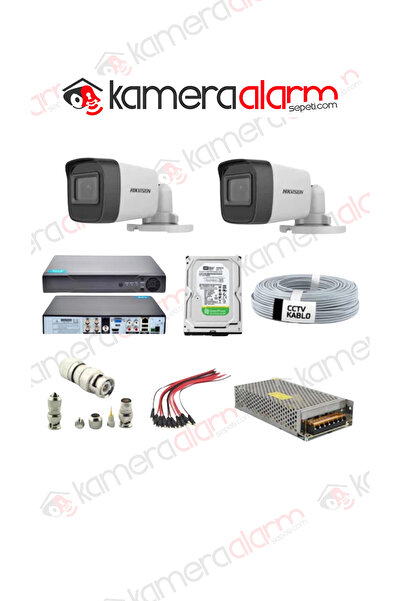 Hikvision 2 Kameralı Güvenlik Kamerası Full Set