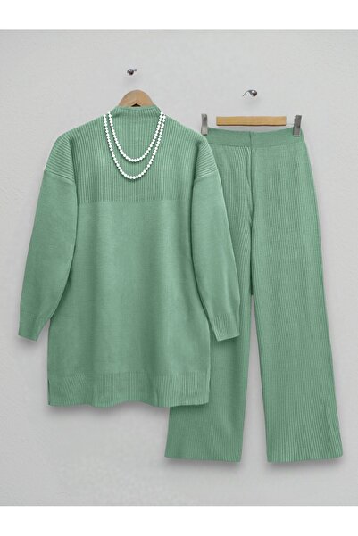 Modamorfo Half-Thigh Knitwear Set - Mint