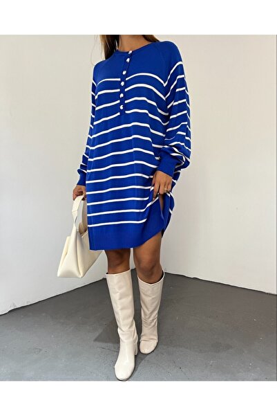 Modamorfo Трикотажна туніка з напівзастібкою та розрізом - Saks