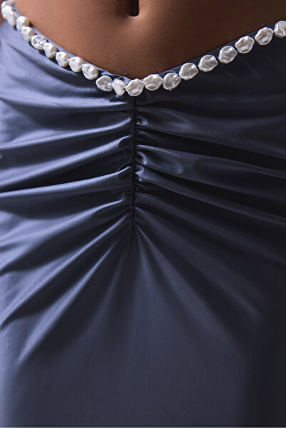 Penti Szürke Seashell húzózsinóros hosszú szoknya - Gamze Erçel kollekció