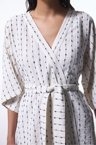 Penti Colorful Sally Textured V-Neck Oversize Kimono