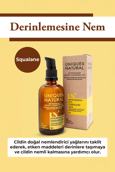UN Unique & Natural Antioksidan Yüz Temizleme Yağı 100ml