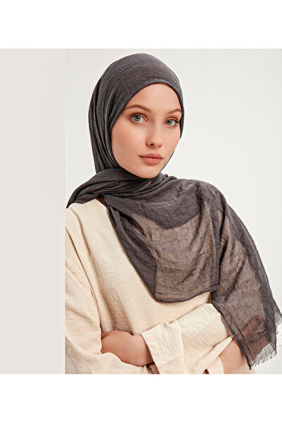 ipekistanbul Ultra İnce Pamuk Şal - Koyu Füme