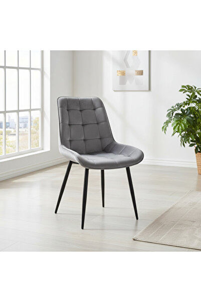 ARTA DOOR Dark Onyx Chairs Grey Textile, - Modern, HoReCa, Kitchen, Living Room, Office, Bedrooms, Hallways