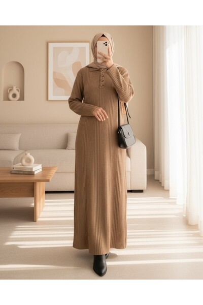 Modamorfo Mink Polo galléros kötöttáru ruha - gombos