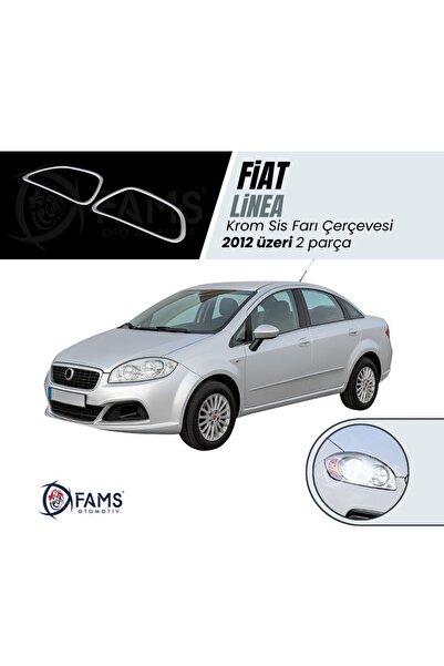 FAMS OTO AKSESUAR Fiat Linea Krom Sis Farı Çerçevesi 2 Prç. 2012 Ve Üzeri P.çelik