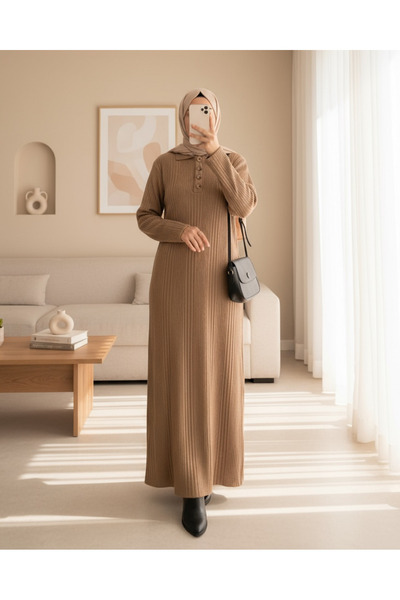 Modamorfo Mink Polo galléros kötöttáru ruha - gombos