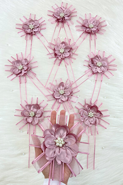 ZEYMERADE زينة عربة الزفاف مع بروش على شكل وردة مجففة، هدية للعروس والعريس، ز...