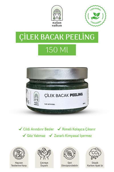 NALAN SULTAN Çilek Bacak Pelling |Yosun İçerikli Batık Giderici, Süper Besinl...