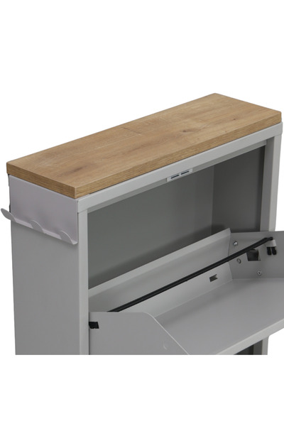 Furni24 Kapaklı Metal Ayakkabılık, 3 ve 4 Kapaklı, Aksesuarlı Çeşitli