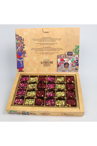 Lokum Atölyesi مجموعة حلقوم تركية مختلطة 500 جرام من Vip