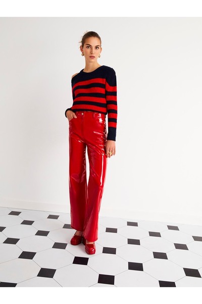 Nocturne Geniş Paça Rugan Pantolon