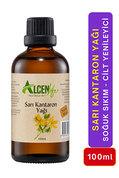ALCEN LİFE Sarı Kantaron Yağı 100 mL Doğal Soğuk Sıkım Cilt Yenileyici Yatıştırıcı Bakım Bitkisel Destek Sağlık