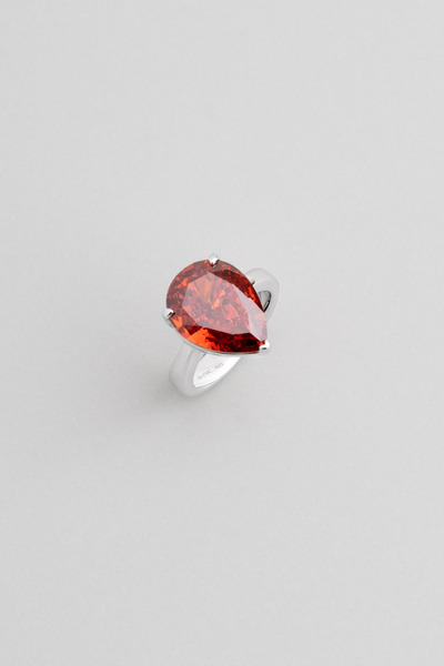 So CHIC... Frida'nın Renkleri 18 Ayar Beyaz Altın Kaplama Gümüş Tasarım Yüzük