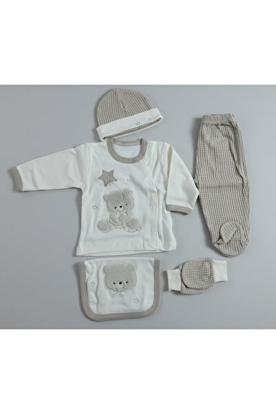 Tonton 100% Cotton 5-Piece Newborn Bodysuit Set
