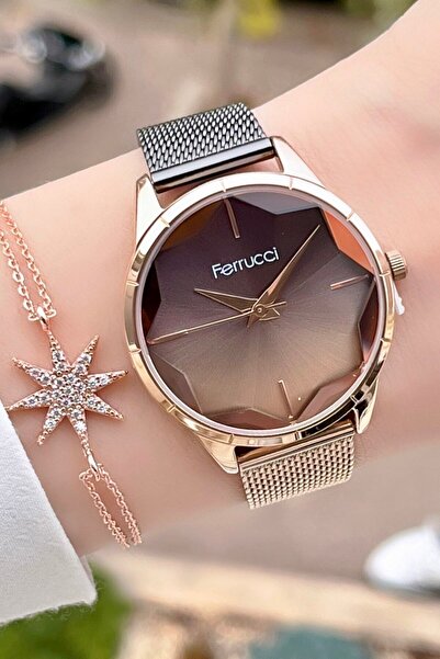 Ferrucci Straw Cord Women's Wristwatch and Bracelet