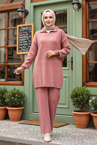 N.S NEVA STYLE Διπλό Σετ Ρούχων Τρικοτικών Ενδυμάτων Χιονισμένο Τρικοτάζ 60381GK