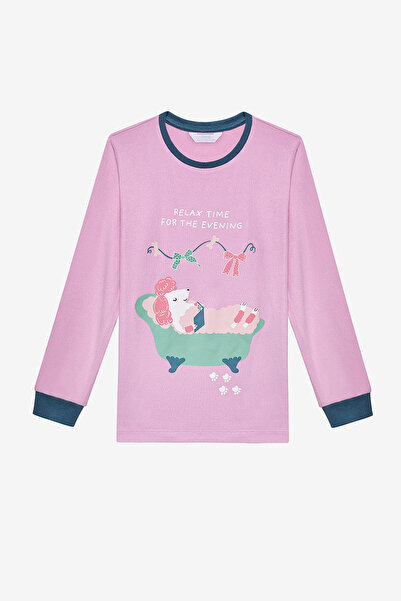 Penti Girl's Relax Time Thermal Flieder-Pyjama-Set