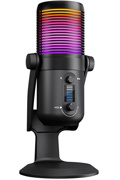 Rampage Diyez Black Rgb Audio Indicator Microphone Gamer Microphone Streamer Microphone Youtuber Microphone