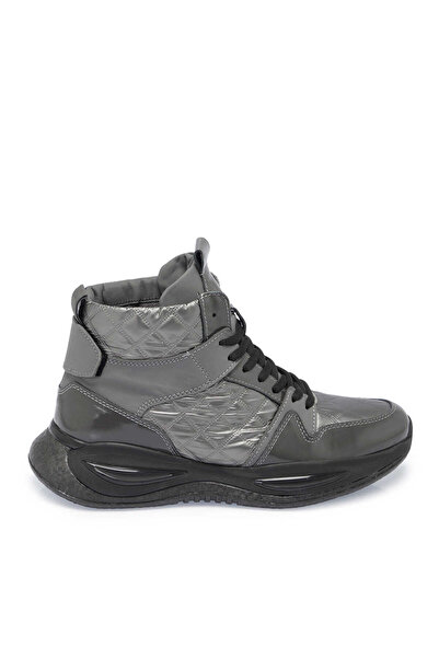 Tergan Gri Deri-Tekstil Erkek Casual Bot - E23K1BT56376-S1P