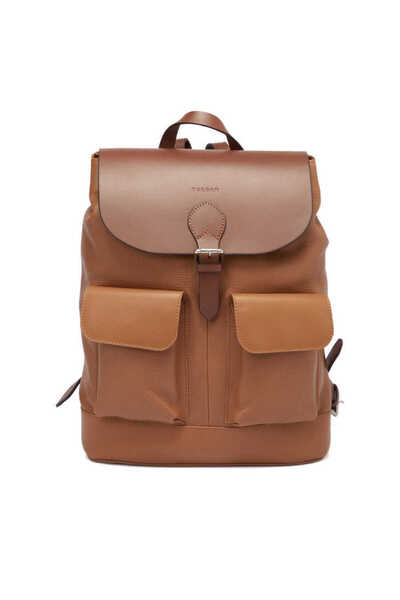 Tergan Taba Hakiki Deri Erkek Sırt Çantası - S1SR00021463-D4H