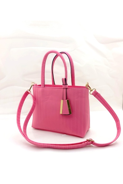 MAC&MOS Γυναικεία ροζ τσάντα χεριού και ώμου