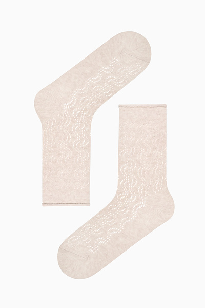 Penti Bequeme Colosio Beige Weiß 2-teilige Socken