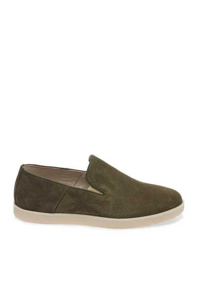 Tergan Haki Hakiki Nubuk Deri Erkek Loafer - E24I1AY56695-G98