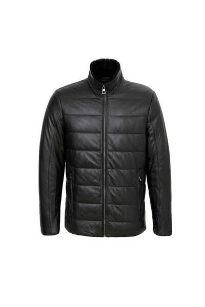 Tergan Siyah Hakiki Deri Erkek Deri Mont - E23KKM310512-Q3H