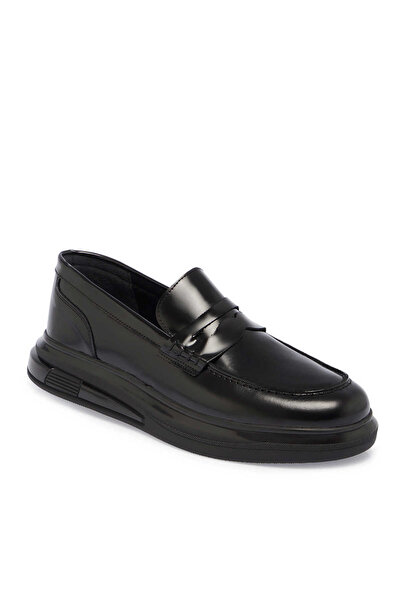 Tergan Siyah Hakiki Deri Erkek Loafer - E24S1AY57104-A23