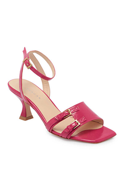 Tergan Pembe Hakiki Rugan Deri Kadın Topuklu Ayakkabı - K24Y1AY67185-T6U