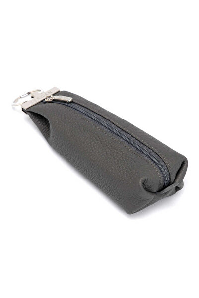 Tergan Gri Hakiki Deri Unisex Anahtarlık - S1AN00000193-G35