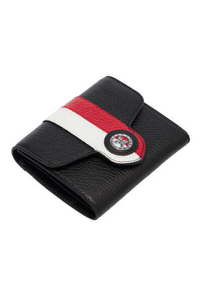 Tergan محفظة نسائية من الجلد الطبيعي باللون الأسود - S1CB00005814-S6L