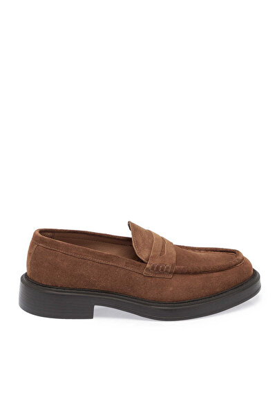 Tergan Taba Hakiki Süet Deri Erkek Loafer - E24S1AY57041-K59