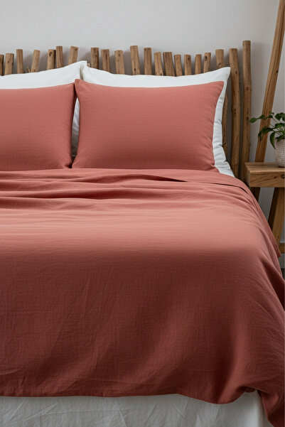 JOJOMIA لونا 2 قطعة غطاء وسادة كتان 50x70 وردي باهت