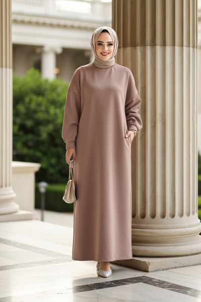 Neva Style Φόρεμα Hijab Mink Sweat 23641V