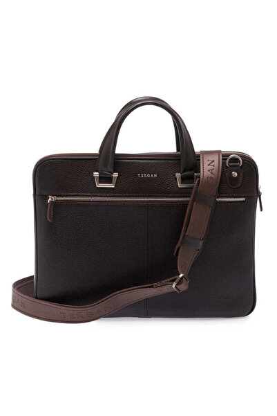 Tergan Brown Genuine Leather Men's Briefcase - S1Ev00021252-W14