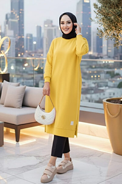 Neva Style 30645SR Μοντέλο Κίτρινο Hijab Tunic