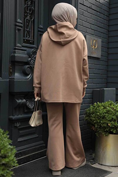 Neva Style Mink Hooded Hijab Double Set - 12312V