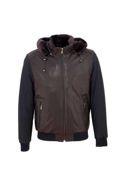 Tergan Kahverengi Hakiki Deri Erkek Deri Mont - E23BKM310460-Q9T