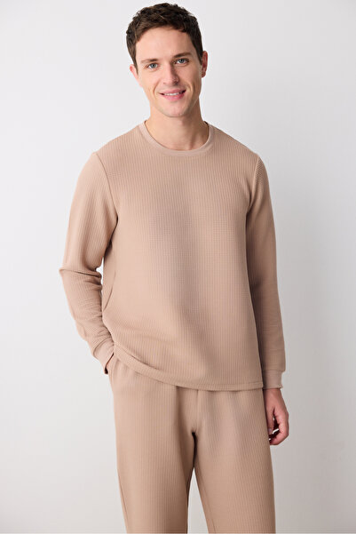 Penti Σετ πιτζάμες Checker Beige Παντελόνι