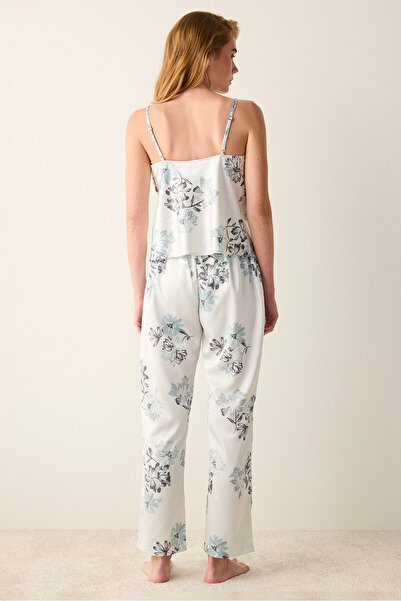 Penti Světle Šedé SAténové kalhoty Camille PAJAMA spodky