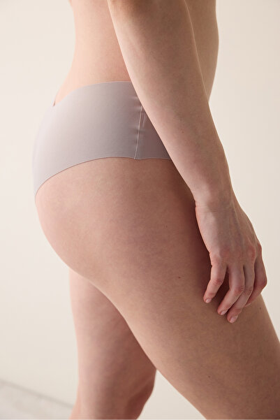 Penti Invisible Laser Cut Lace V Shape Gray Hipster Panties