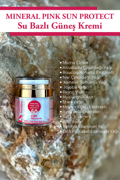 unique and natural MİNERAL PİNK SUN PROTECT 50 SPF